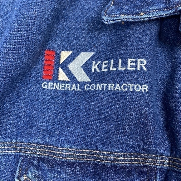 Carhartt Denim Button Front Branded Trucker Jacket J12 DST Size XL - Picture 4 of 7